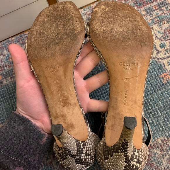 Celine Snakeskin Heels